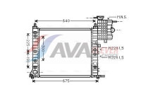 Radiateur, refroidissement du moteur MSA2243 Ava Quality Cooling