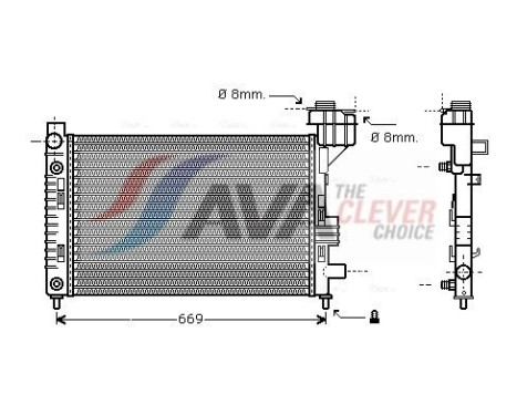 Radiateur, refroidissement du moteur MSA2248 Ava Quality Cooling