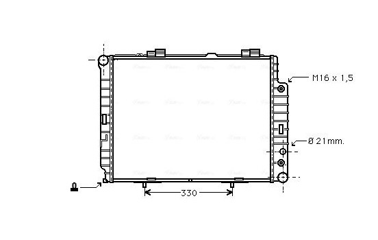 Radiateur, refroidissement du moteur MSA2283 Ava Quality Cooling