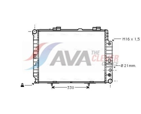 Radiateur, refroidissement du moteur MSA2283 Ava Quality Cooling