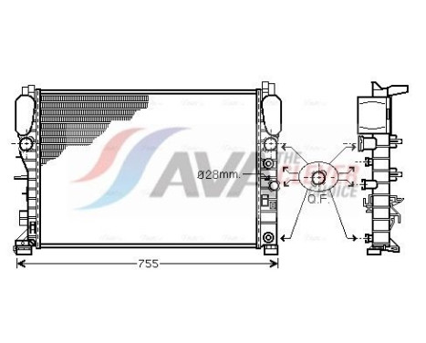 Radiateur, refroidissement du moteur MSA2341 Ava Quality Cooling