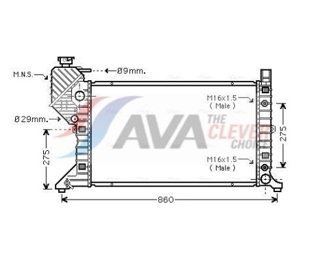 Radiateur, refroidissement du moteur MSA2343 Ava Quality Cooling