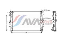 Radiateur, refroidissement du moteur MSA2356 Ava Quality Cooling