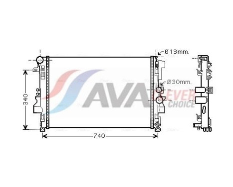 Radiateur, refroidissement du moteur MSA2356 Ava Quality Cooling
