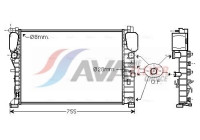 Radiateur, refroidissement du moteur MSA2449 Ava Quality Cooling