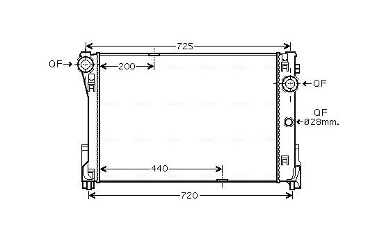 Radiateur, refroidissement du moteur MSA2474 Ava Quality Cooling