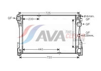 Radiateur, refroidissement du moteur MSA2575 Ava Quality Cooling