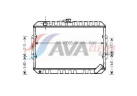 Radiateur, refroidissement du moteur MT2066 Ava Quality Cooling