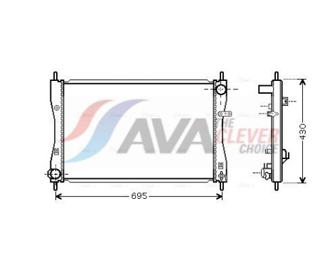 Radiateur, refroidissement du moteur MT2174 Ava Quality Cooling