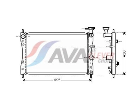 Radiateur, refroidissement du moteur MTA2172 Ava Quality Cooling