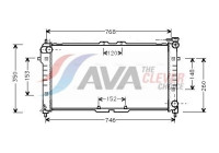 Radiateur, refroidissement du moteur MZ2027 Ava Quality Cooling