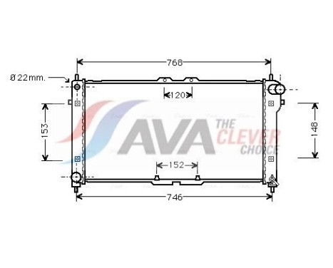 Radiateur, refroidissement du moteur MZ2073 Ava Quality Cooling