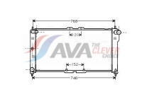 Radiateur, refroidissement du moteur MZ2075 Ava Quality Cooling