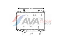 Radiateur, refroidissement du moteur MZ2203 Ava Quality Cooling