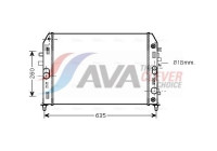 Radiateur, refroidissement du moteur MZ2206 Ava Quality Cooling