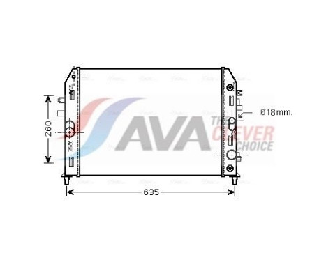 Radiateur, refroidissement du moteur MZ2206 Ava Quality Cooling