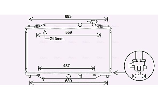 Radiateur, refroidissement du moteur MZ2269 Ava Quality Cooling