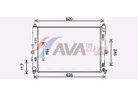Radiateur, refroidissement du moteur MZ2288 Ava Quality Cooling