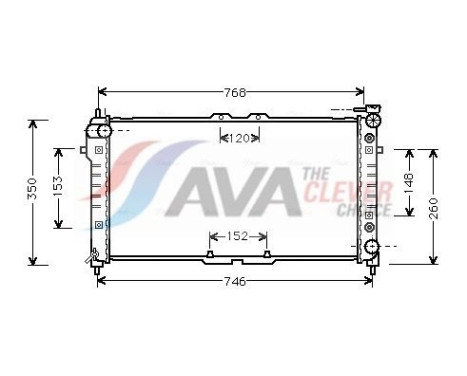 Radiateur, refroidissement du moteur MZA2037 Ava Quality Cooling