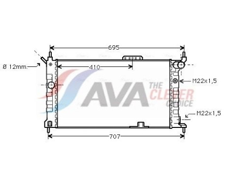 Radiateur, refroidissement du moteur OL2091 Ava Quality Cooling