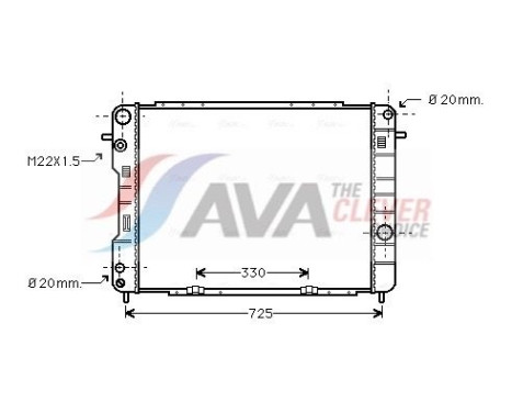 Radiateur, refroidissement du moteur OL2246 Ava Quality Cooling