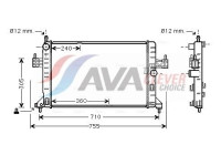 Radiateur, refroidissement du moteur OL2305 Ava Quality Cooling