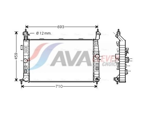 Radiateur, refroidissement du moteur OL2345 Ava Quality Cooling