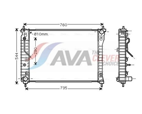 Radiateur, refroidissement du moteur OL2434 Ava Quality Cooling