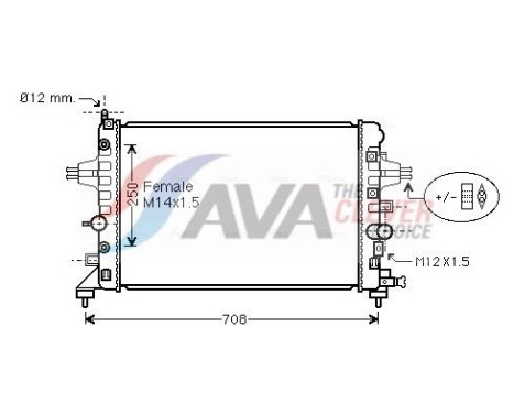 Radiateur, refroidissement du moteur OL2482 Ava Quality Cooling