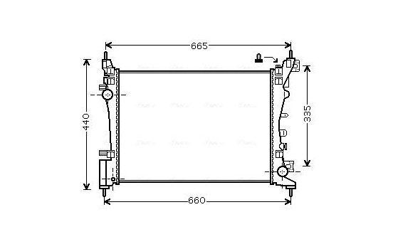 Radiateur, refroidissement du moteur OL2574 Ava Quality Cooling