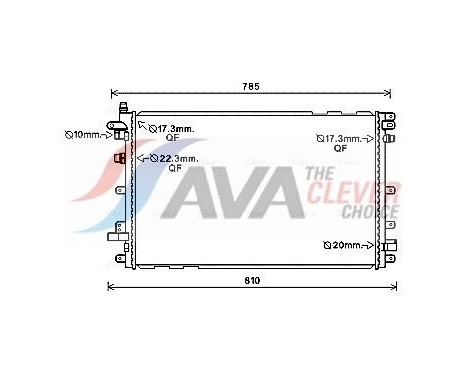 Radiateur, refroidissement du moteur OL2653 Ava Quality Cooling