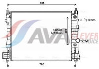 Radiateur, refroidissement du moteur OL2655 Ava Quality Cooling