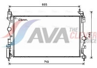 Radiateur, refroidissement du moteur OL2682 Ava Quality Cooling