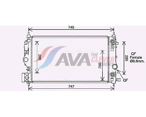 Radiateur, refroidissement du moteur OL2687 Ava Quality Cooling