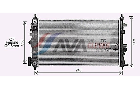Radiateur, refroidissement du moteur OL2726 Ava Quality Cooling, Image 2