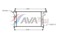 Radiateur, refroidissement du moteur OLA2183 Ava Quality Cooling