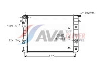 Radiateur, refroidissement du moteur OLA2202 Ava Quality Cooling