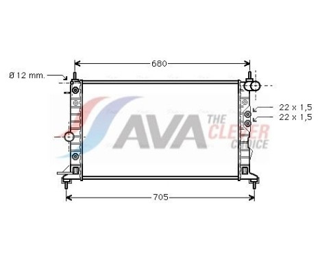 Radiateur, refroidissement du moteur OLA2220 Ava Quality Cooling