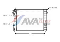 Radiateur, refroidissement du moteur OLA2248 Ava Quality Cooling