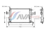 Radiateur, refroidissement du moteur OLA2304 Ava Quality Cooling
