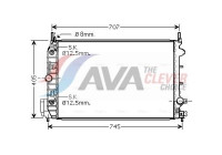 Radiateur, refroidissement du moteur OLA2388 Ava Quality Cooling