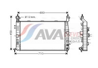Radiateur, refroidissement du moteur OLA2431 Ava Quality Cooling