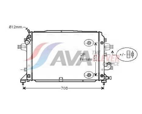 Radiateur, refroidissement du moteur OLA2460 Ava Quality Cooling