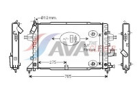 Radiateur, refroidissement du moteur OLA2467 Ava Quality Cooling