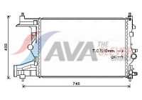Radiateur, refroidissement du moteur OLA2484 Ava Quality Cooling