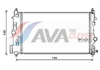 Radiateur, refroidissement du moteur OLA2488 Ava Quality Cooling
