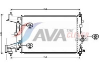 Radiateur, refroidissement du moteur OLA2545 Ava Quality Cooling