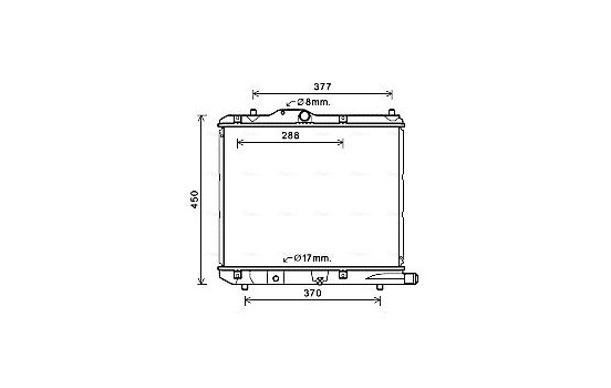 Radiateur, refroidissement du moteur OLA2590 Ava Quality Cooling