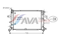 Radiateur, refroidissement du moteur OLA2625 Ava Quality Cooling