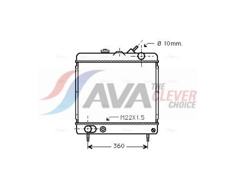 Radiateur, refroidissement du moteur PE2034 Ava Quality Cooling